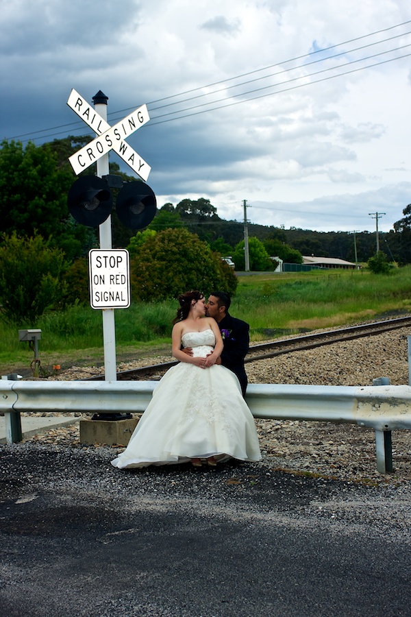 Photographs at the railway tracks