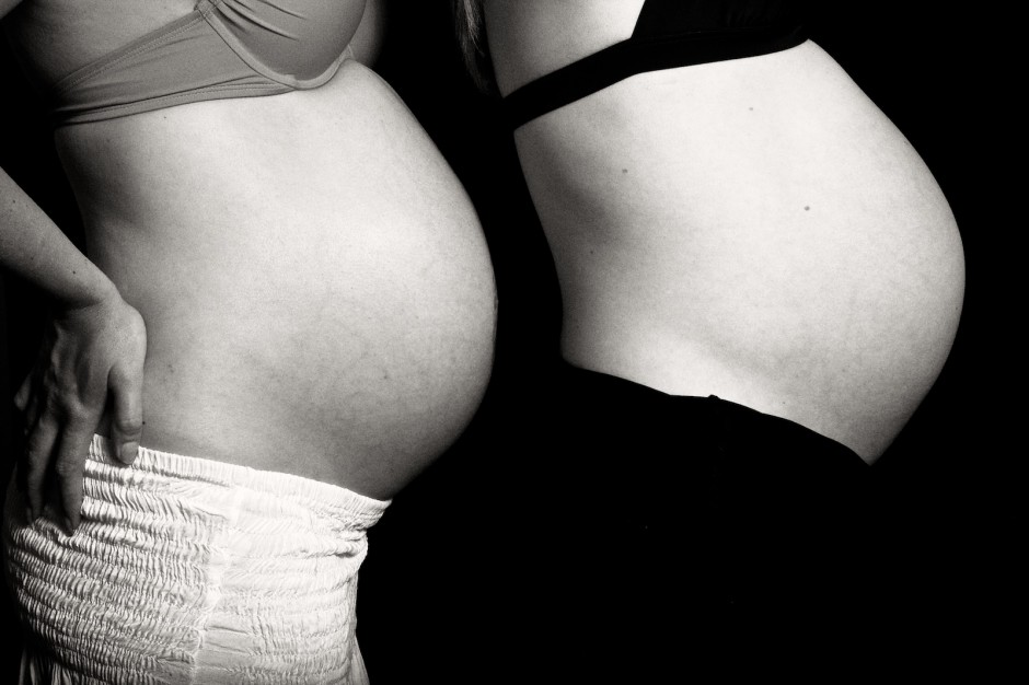 Black and white maternity - belly x2