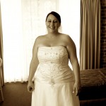 Bride in sepia